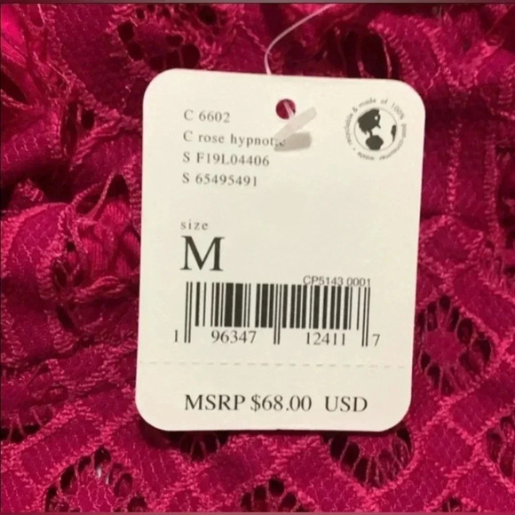 Women’s Free People Adella Floral Lace Criss Cross Back Cami, Pink, Medium NWT - Picture 7 of 9